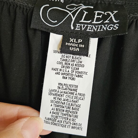 Alex Evenings flowy black pants XLP - Picture 5 of 5